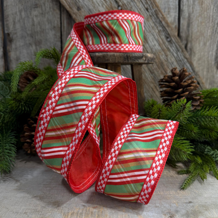 2.5" Traditional Christmas Plaid Ribbon