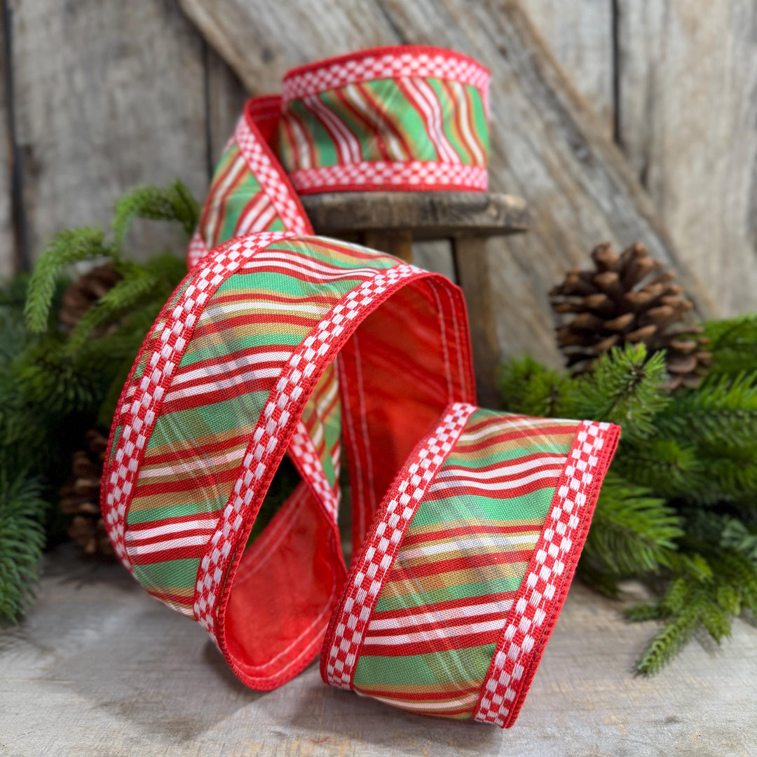 2.5" Traditional Christmas Plaid Ribbon