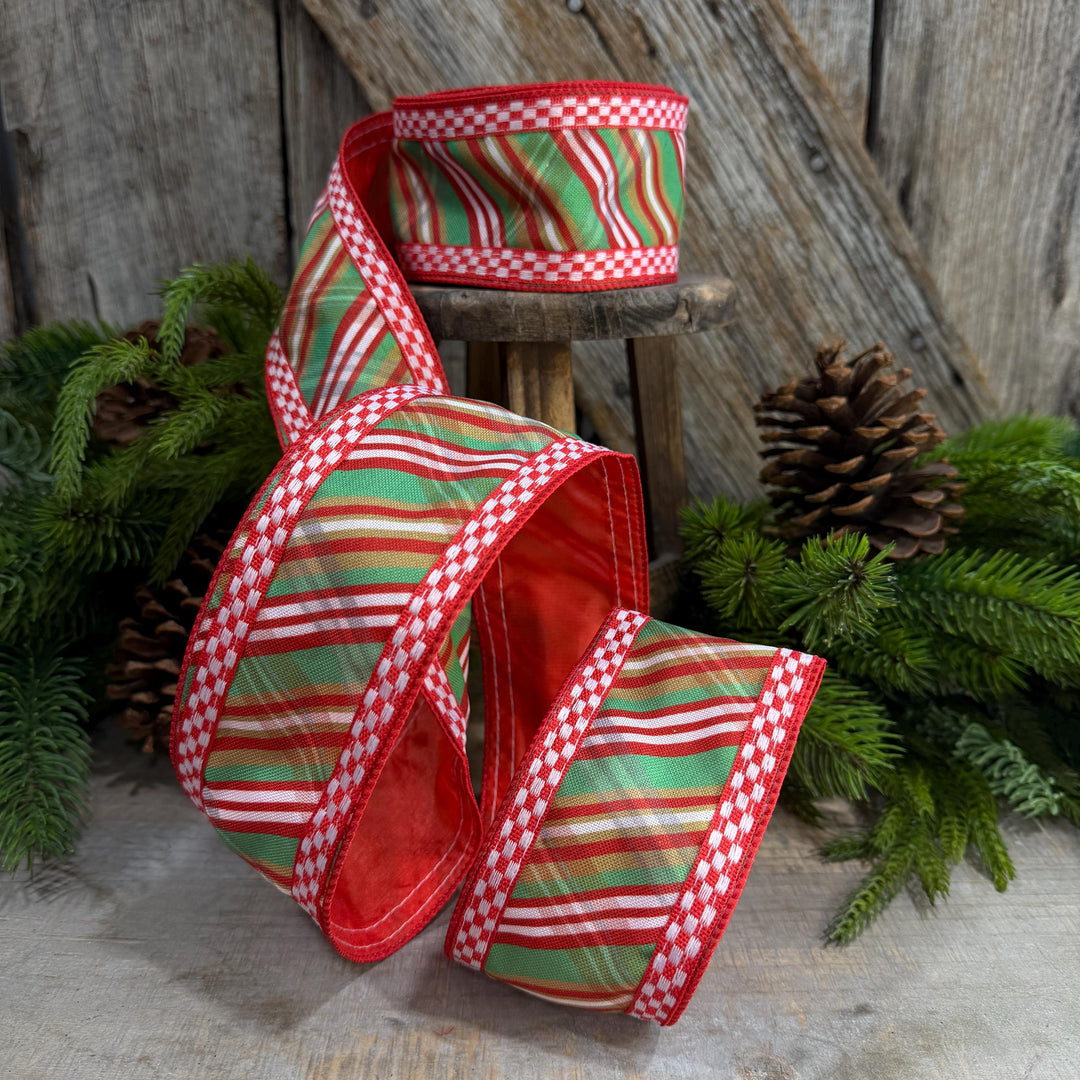 2.5" Traditional Christmas Plaid Ribbon