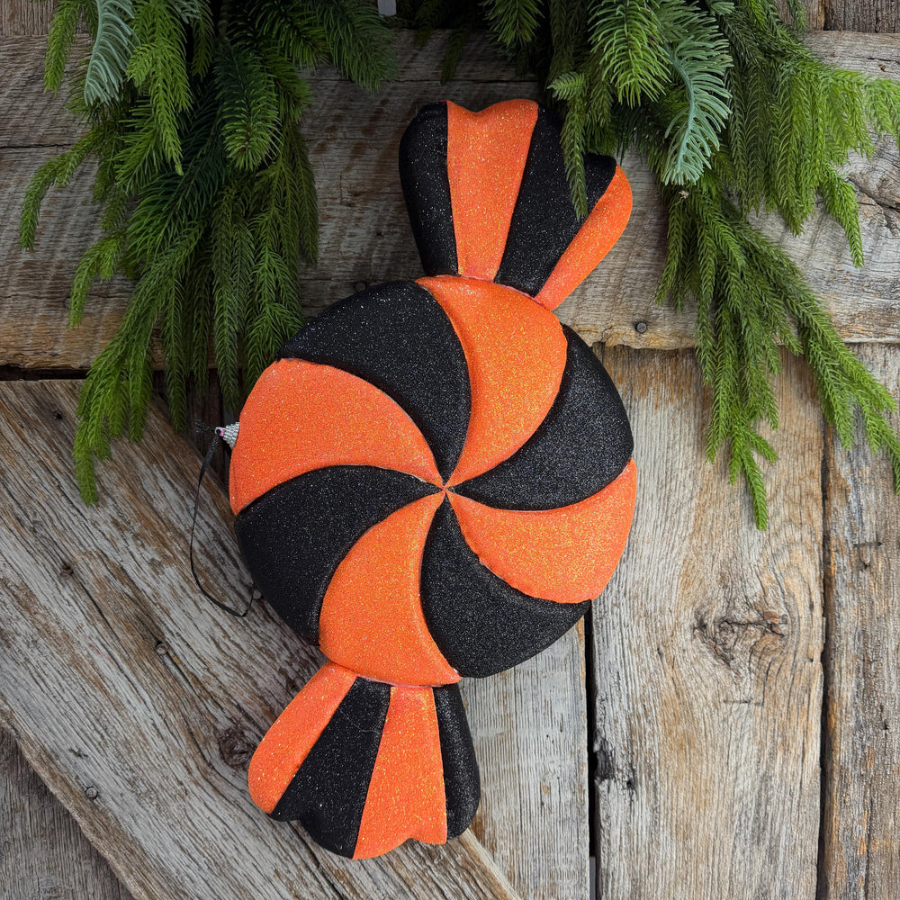 Orange Halloween Candy Lollipop Wreath Attachment
