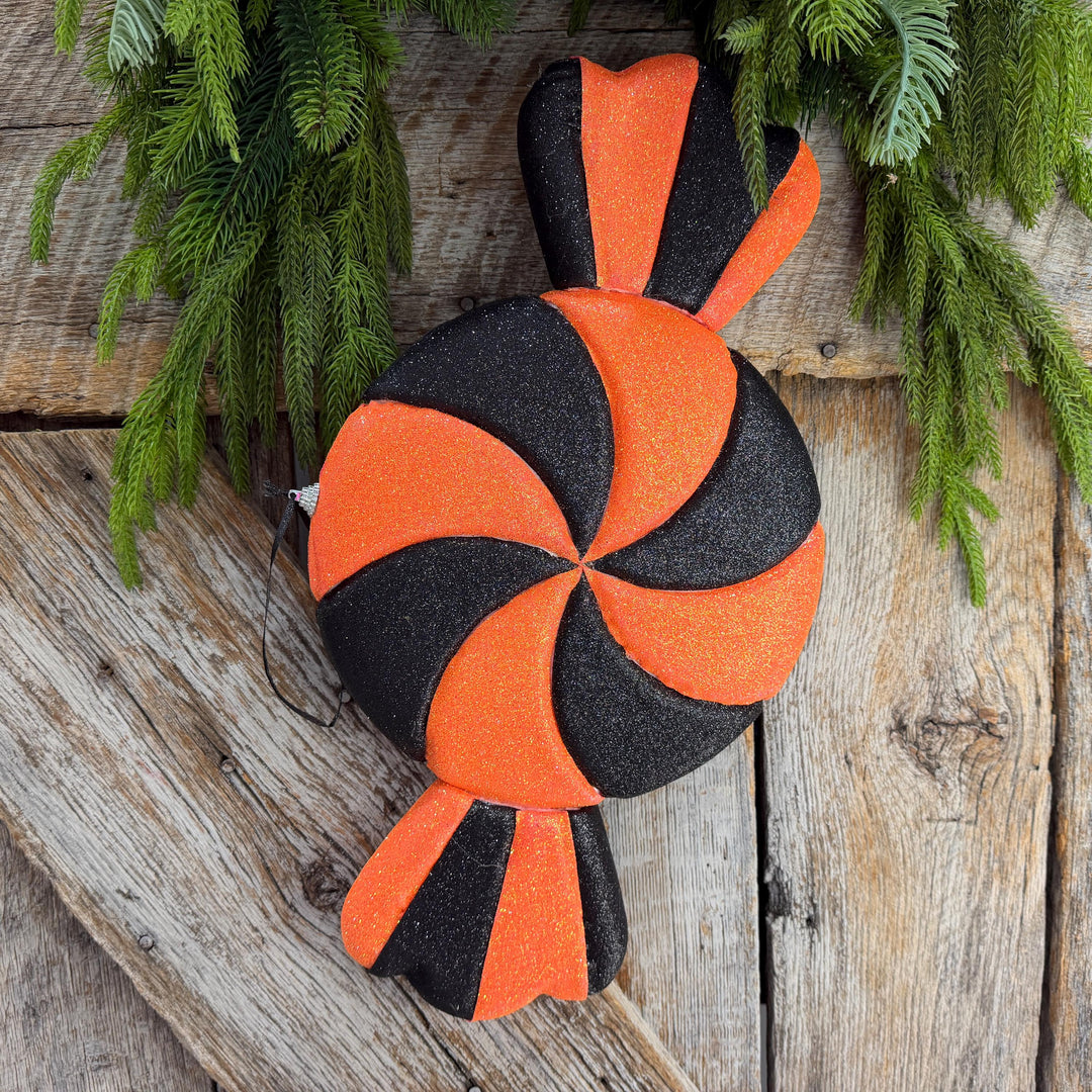 Orange Halloween Candy Lollipop Wreath Attachment