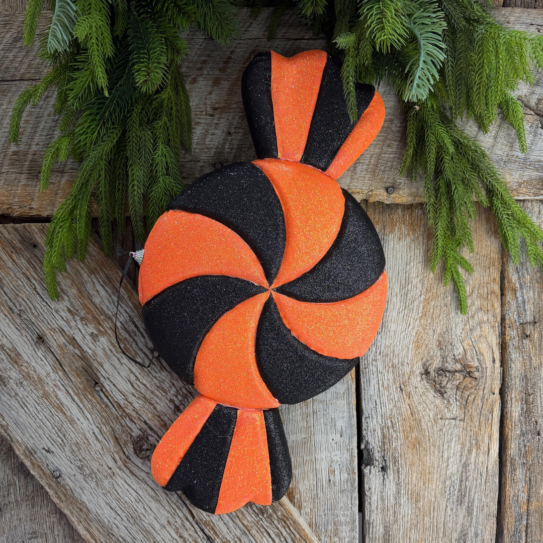 Orange Halloween Candy Lollipop Wreath Attachment