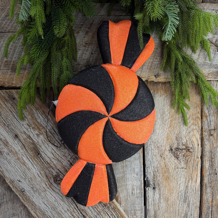 Orange Halloween Candy Lollipop Wreath Attachment