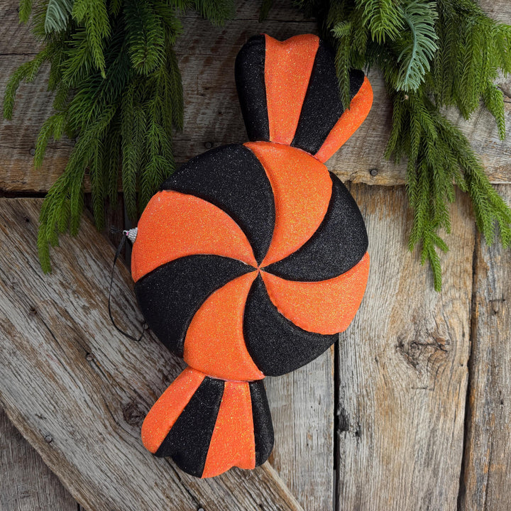 Orange Halloween Candy Lollipop Wreath Attachment