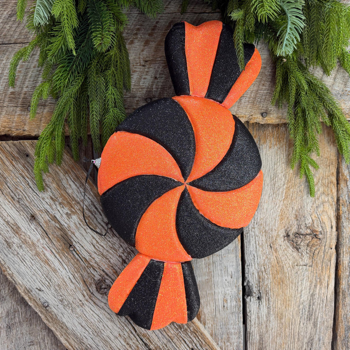 Orange Halloween Candy Lollipop Wreath Attachment
