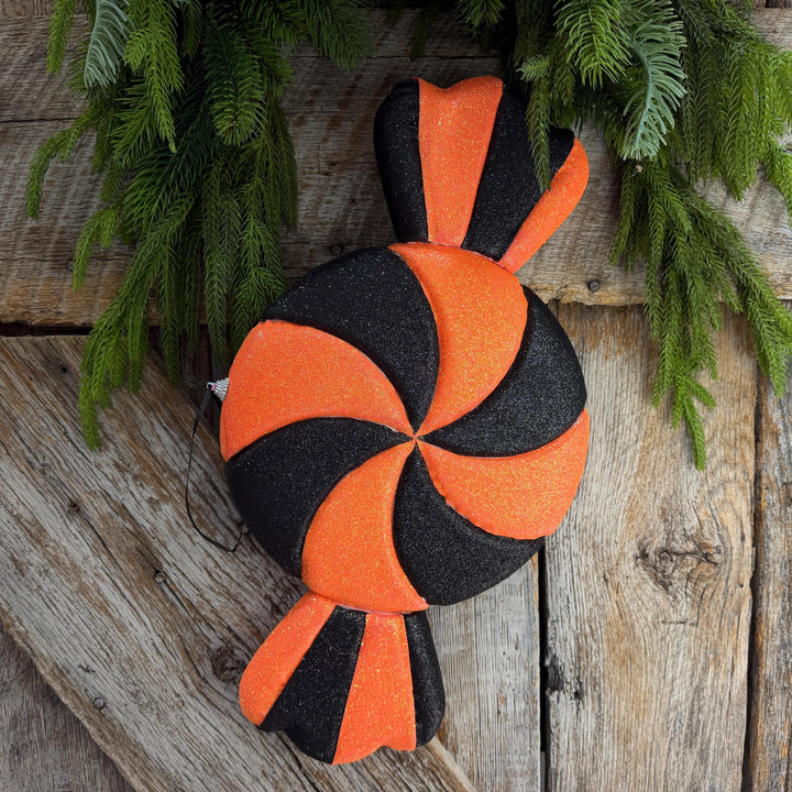 Orange Halloween Candy Lollipop Wreath Attachment