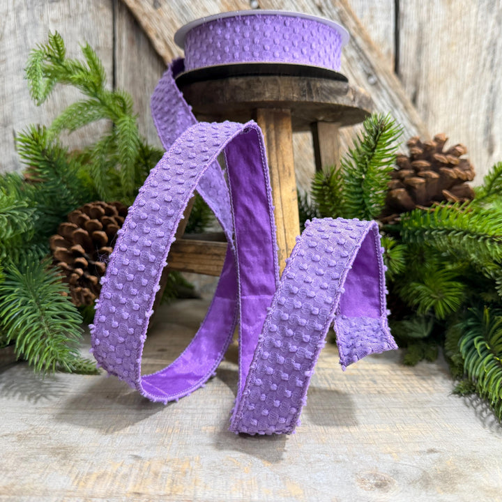 1" Purple Goosebumps Ribbon, Farrisilk Ribbon, Halloween Ribbon, HR025-27