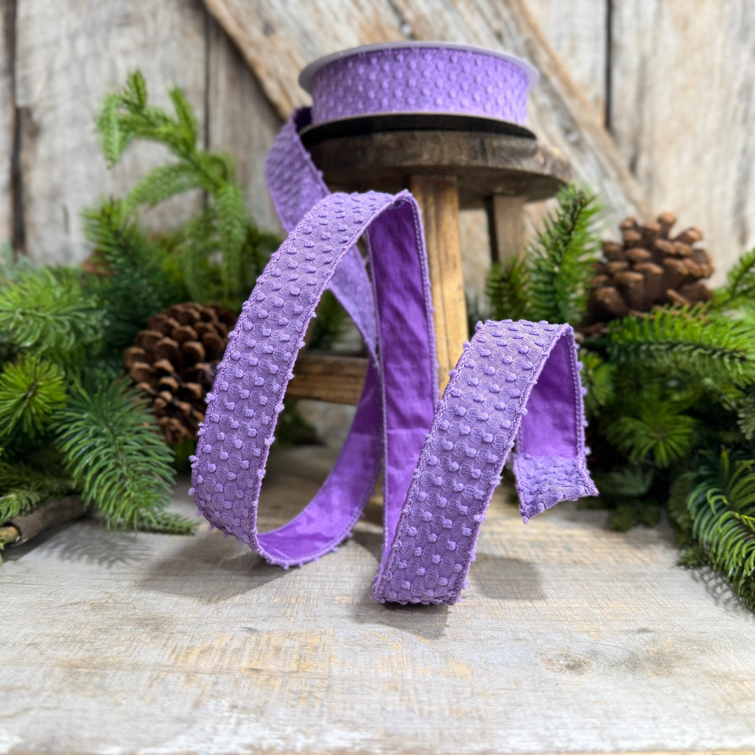 1" Purple Goosebumps Ribbon, Farrisilk Ribbon, Halloween Ribbon, HR025-27