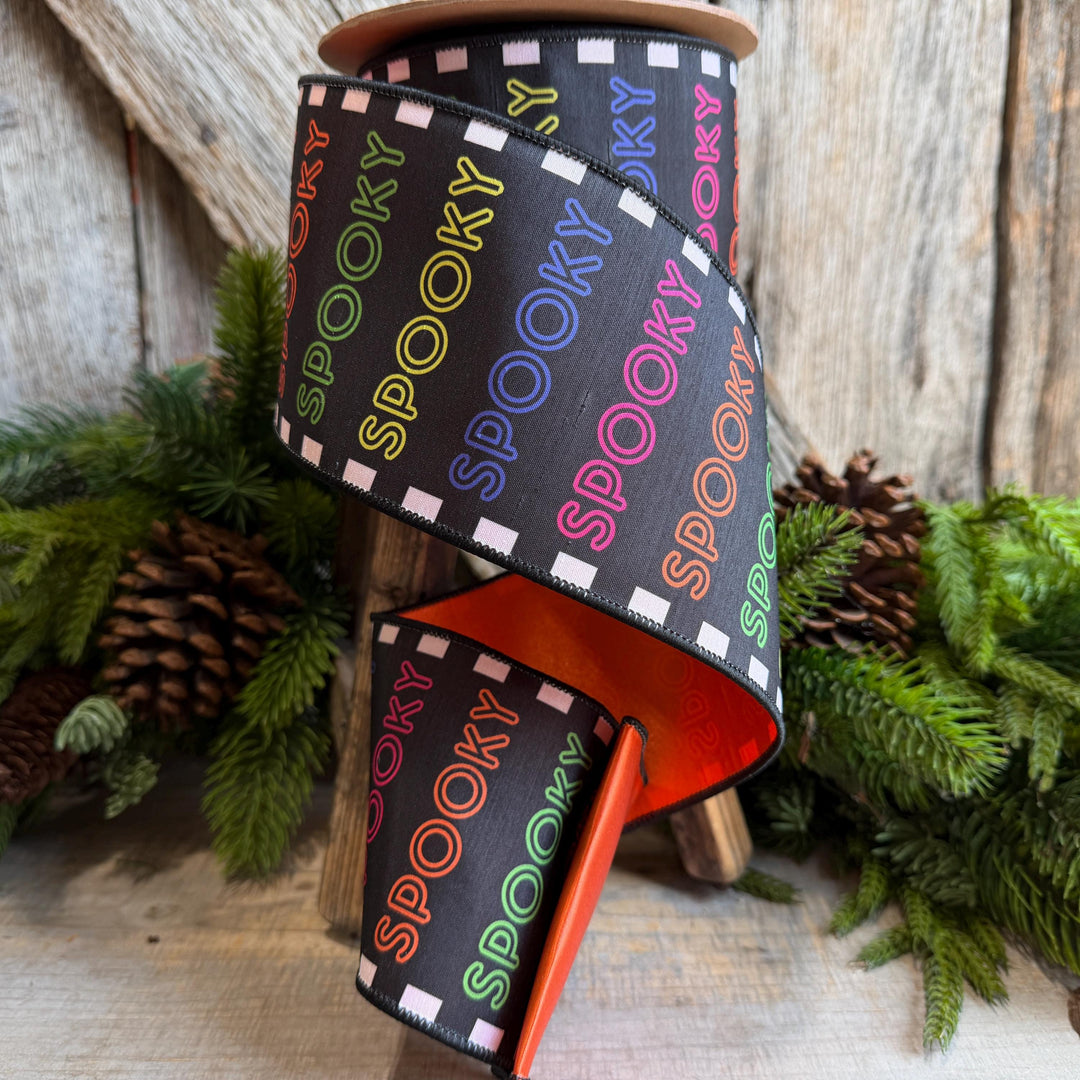 4" Spooky Halloween Ribbon, Designer Halloween Ribbon