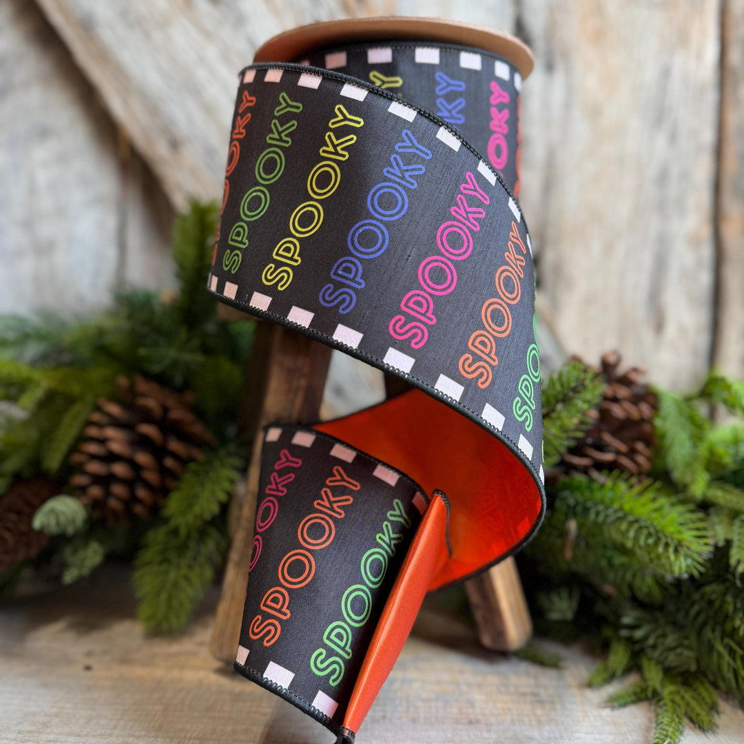4" Spooky Halloween Ribbon, Designer Halloween Ribbon