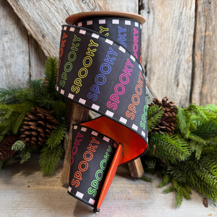 4" Spooky Halloween Ribbon, Designer Halloween Ribbon