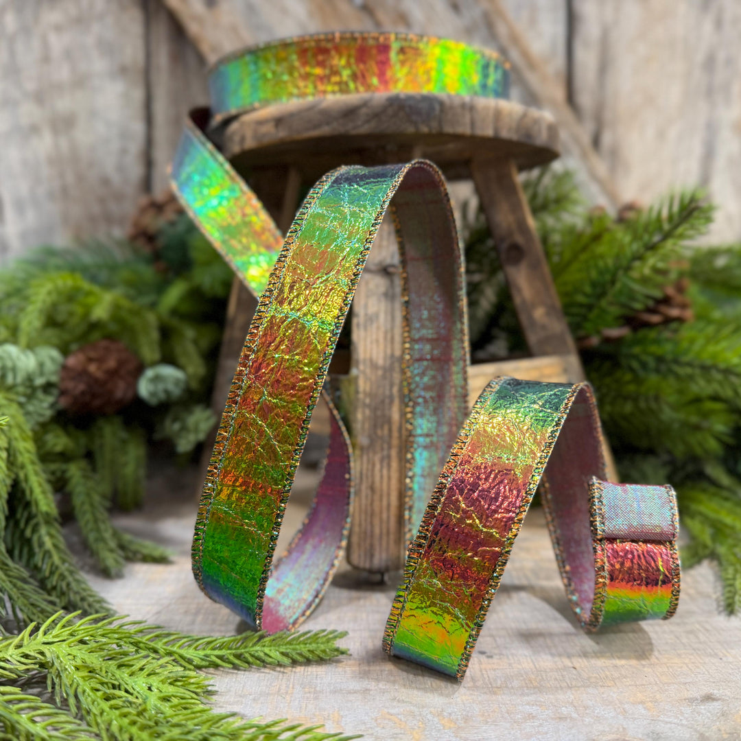 1" Electric Metallic Ribbon, Farrisilk Ribbon, Halloween Ribbon