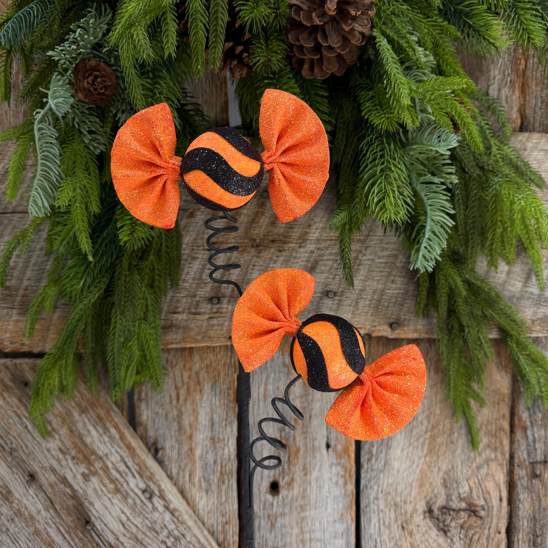 23" Orange Halloween Lollipop Spray, Halloween Floral Spray