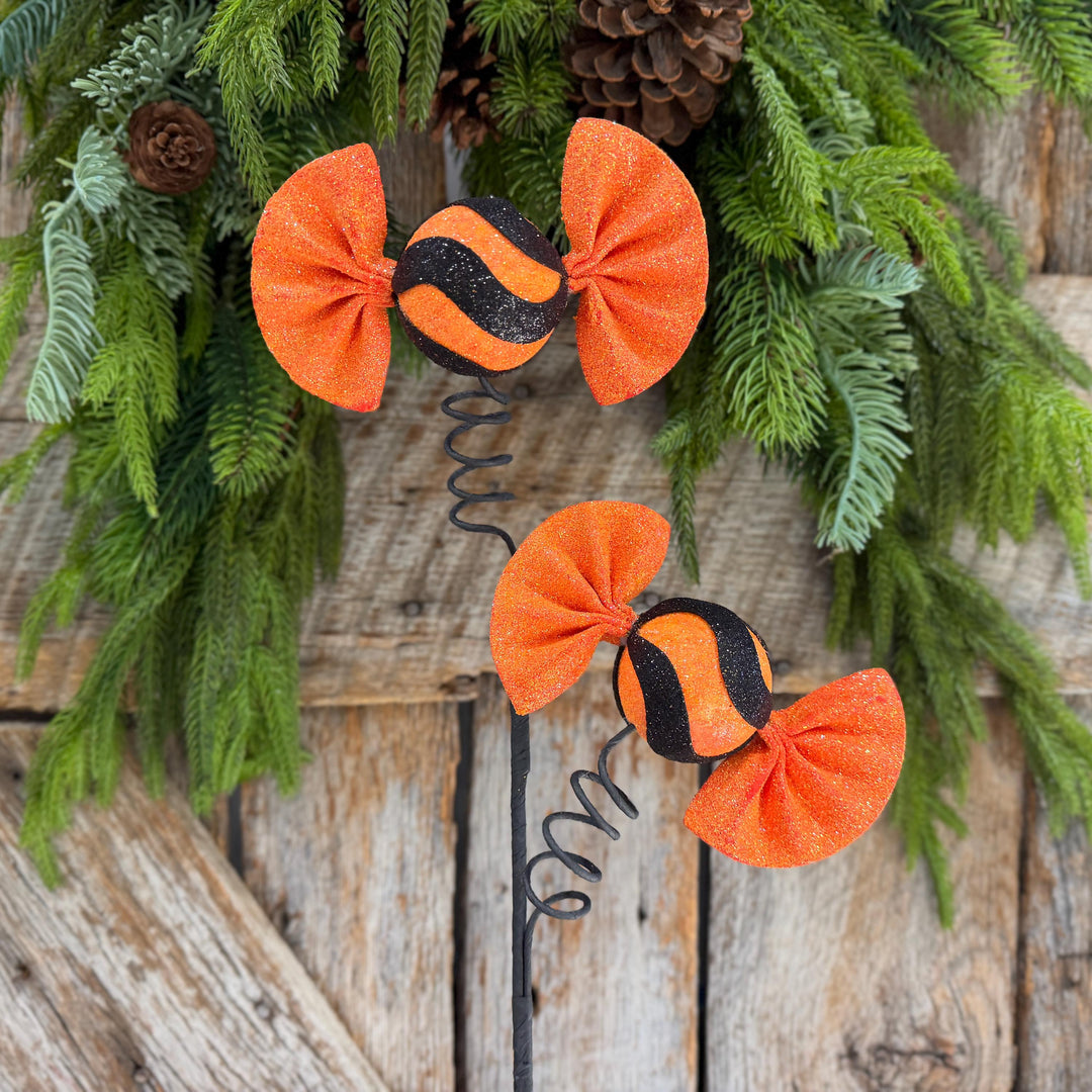 23" Orange Halloween Lollipop Spray, Halloween Floral Spray