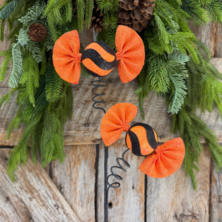 23" Orange Halloween Lollipop Spray, Halloween Floral Spray