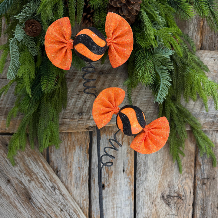 23" Orange Halloween Lollipop Spray, Halloween Floral Spray