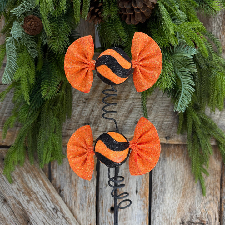 23" Orange Halloween Lollipop Spray, Halloween Floral Spray