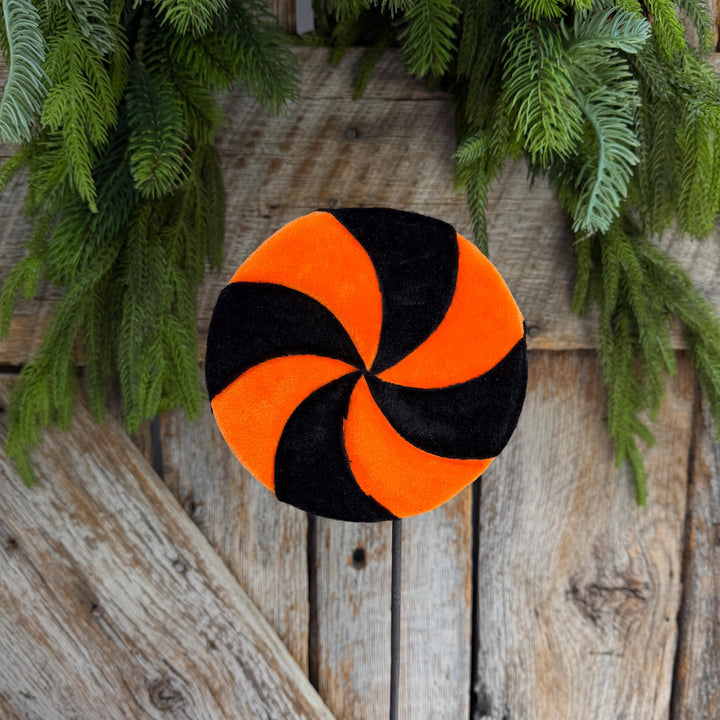 20" Black Orange Halloween Lollipop, Halloween Floral Supply, 57386ORBK