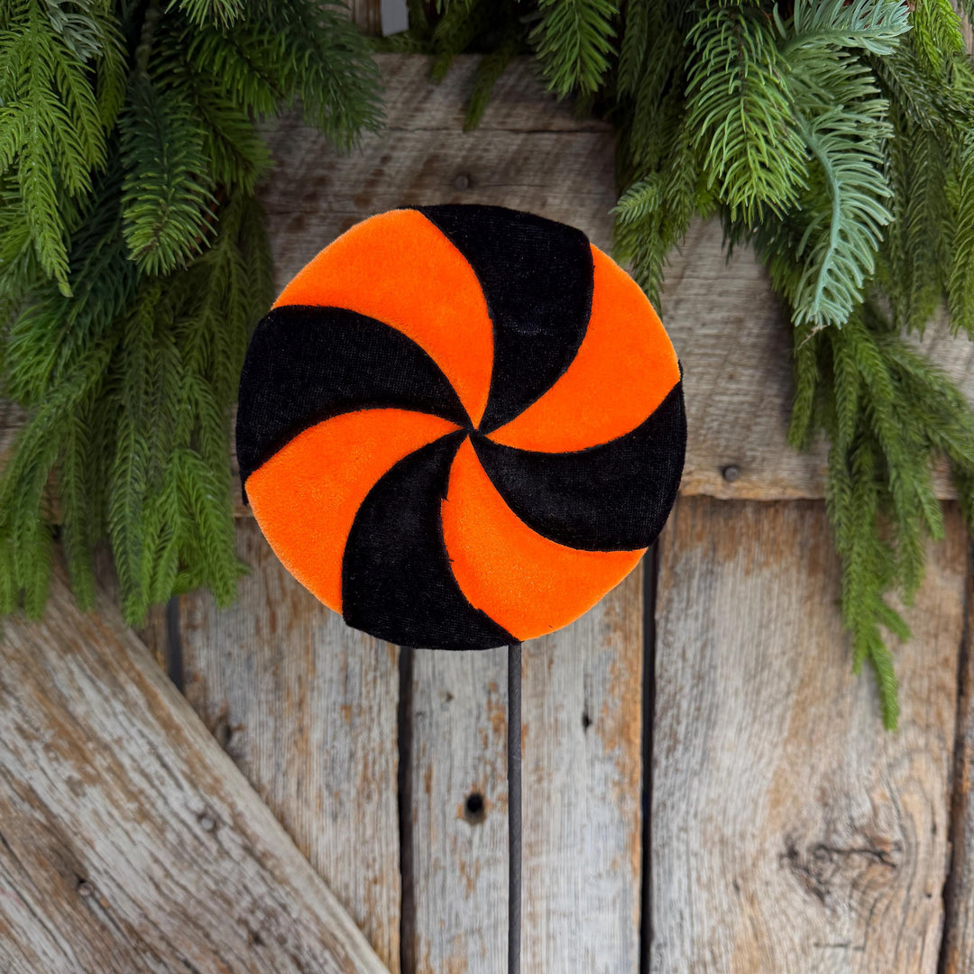 20" Black Orange Halloween Lollipop, Halloween Floral Supply, 57386ORBK