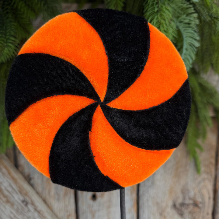 20" Black Orange Halloween Lollipop, Halloween Floral Supply, 57386ORBK