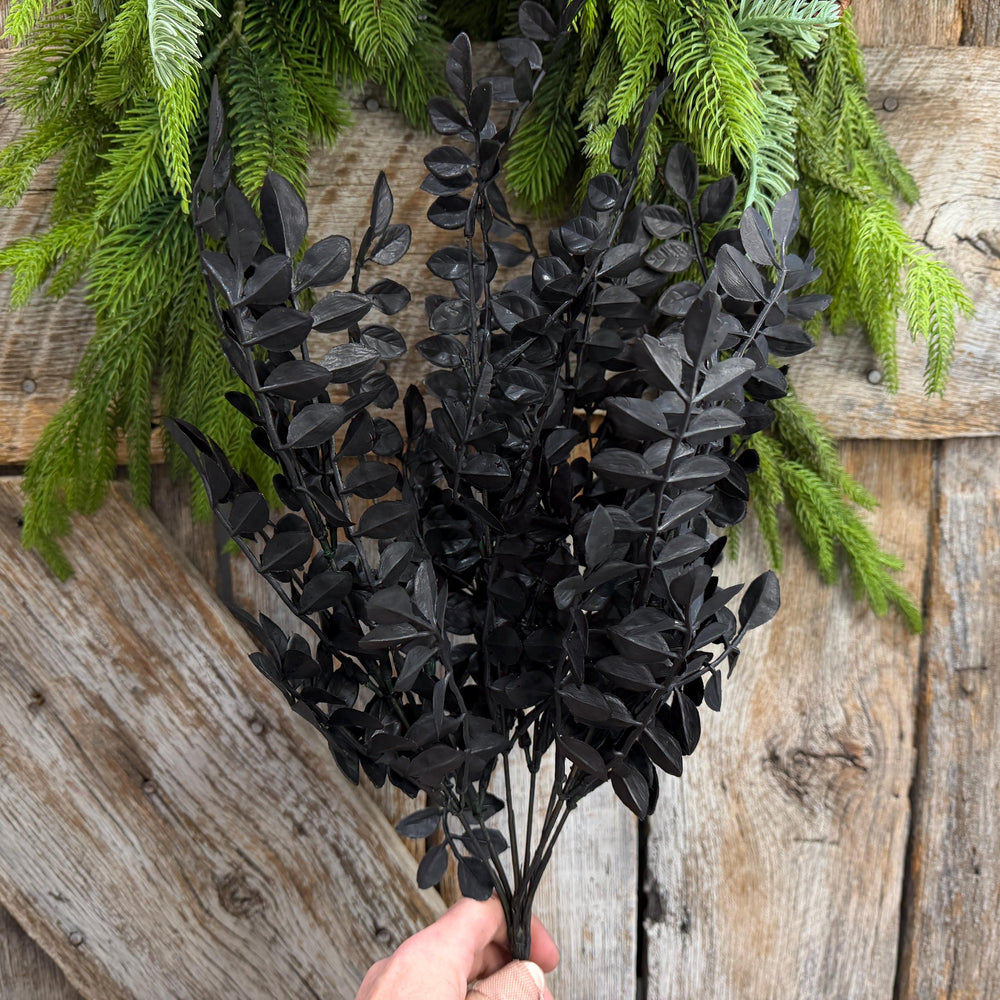 20" Black Wisteria Bush, Black Greenery Bush, Halloween Greenery, 57487BK