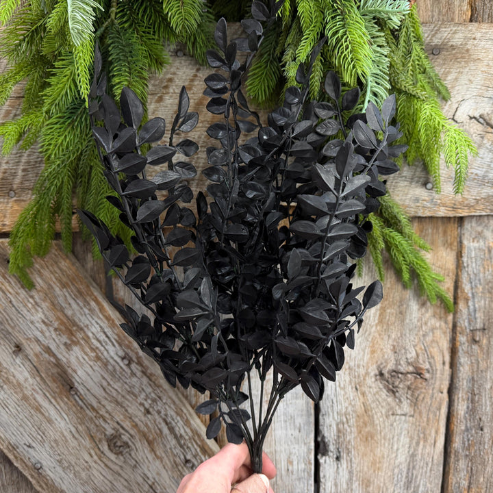 20" Black Wisteria Bush, Black Greenery Bush, Halloween Greenery, 57487BK