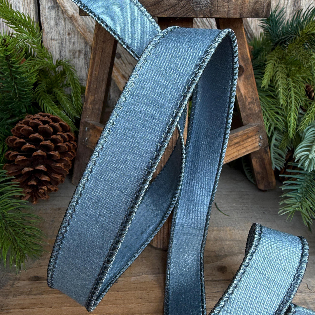 1" Steel Blue Ribbon, Farrislk Silky Sheen Ribbon, SR154-17