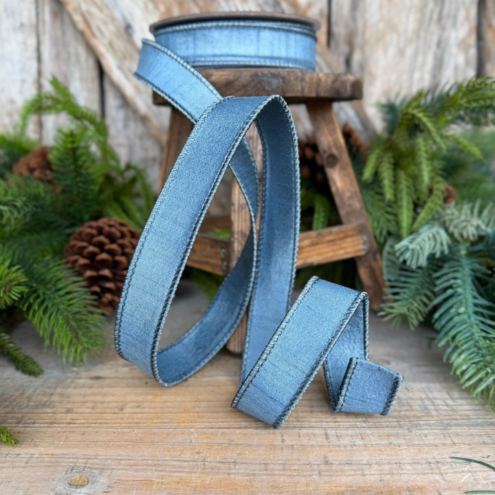 1" Steel Blue Ribbon, Farrislk Silky Sheen Ribbon, SR154-17