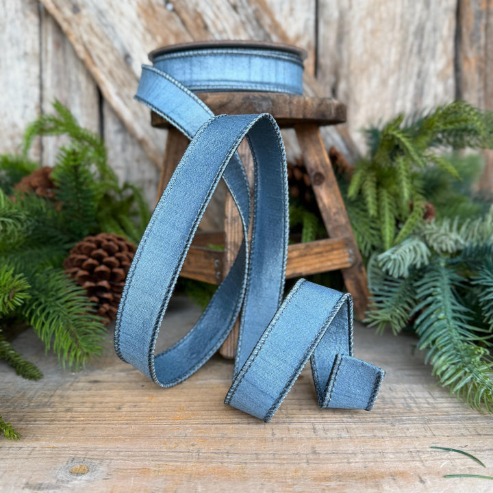 1" Steel Blue Ribbon, Farrislk Silky Sheen Ribbon, SR154-17