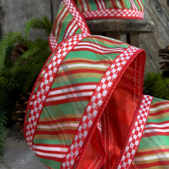 2.5" Traditional Christmas Plaid Ribbon