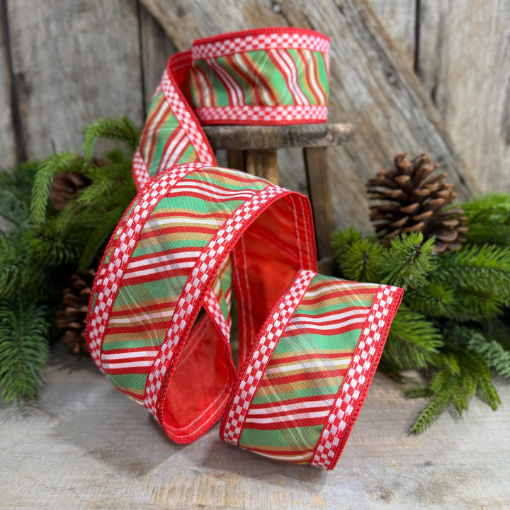 2.5" Traditional Christmas Plaid Ribbon