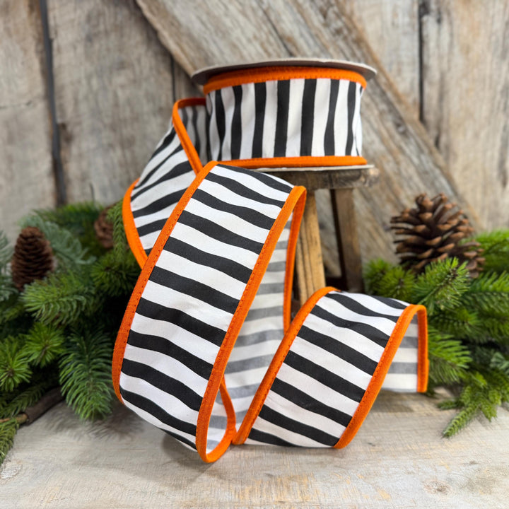 2.5" Halloween Ribbon, Striped Ribbon