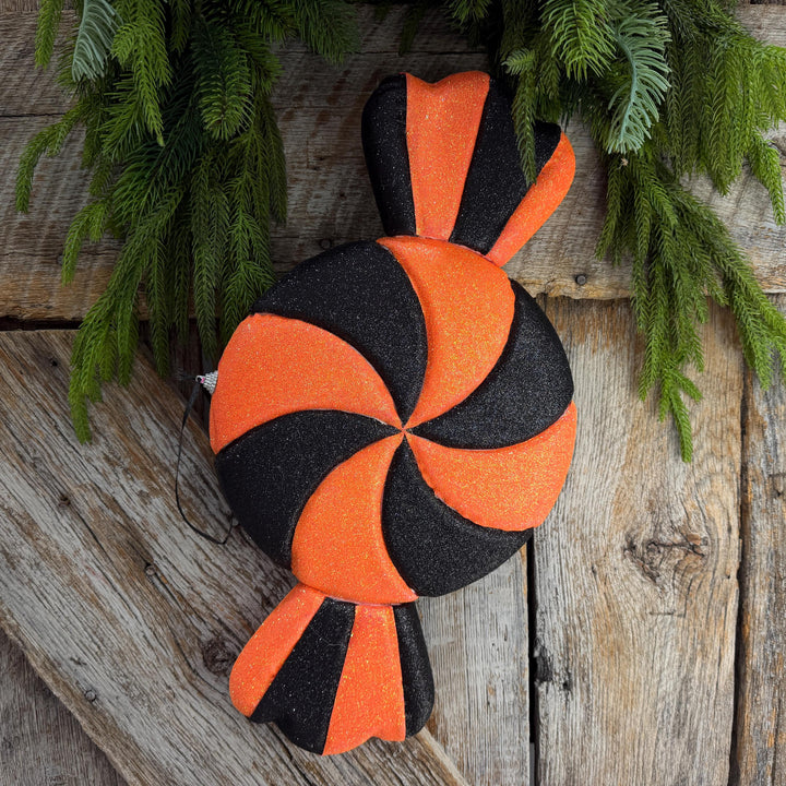 Orange Halloween Candy Lollipop Wreath Attachment