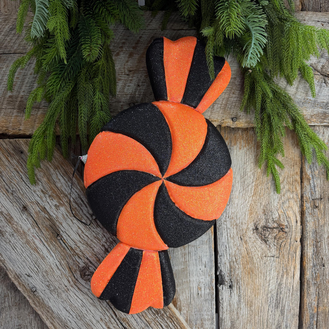 Orange Halloween Candy Lollipop Wreath Attachment