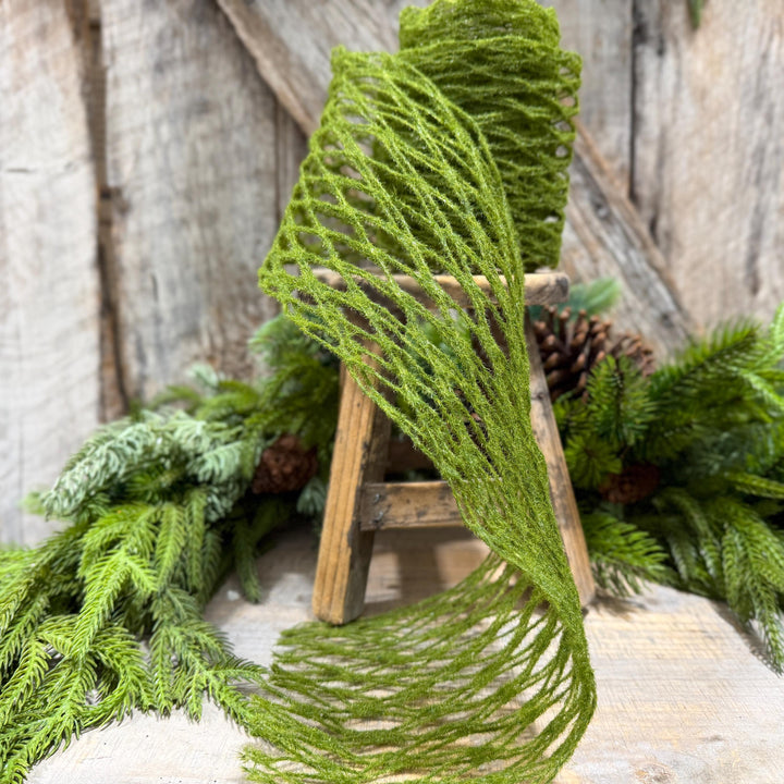 6" Moss Ribbon Garland