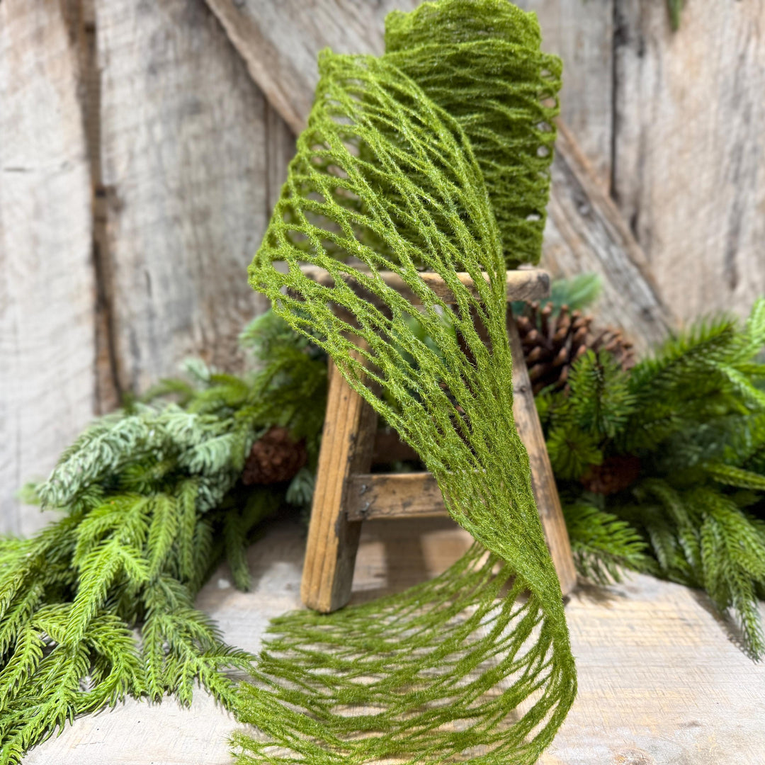 6" Moss Ribbon Garland
