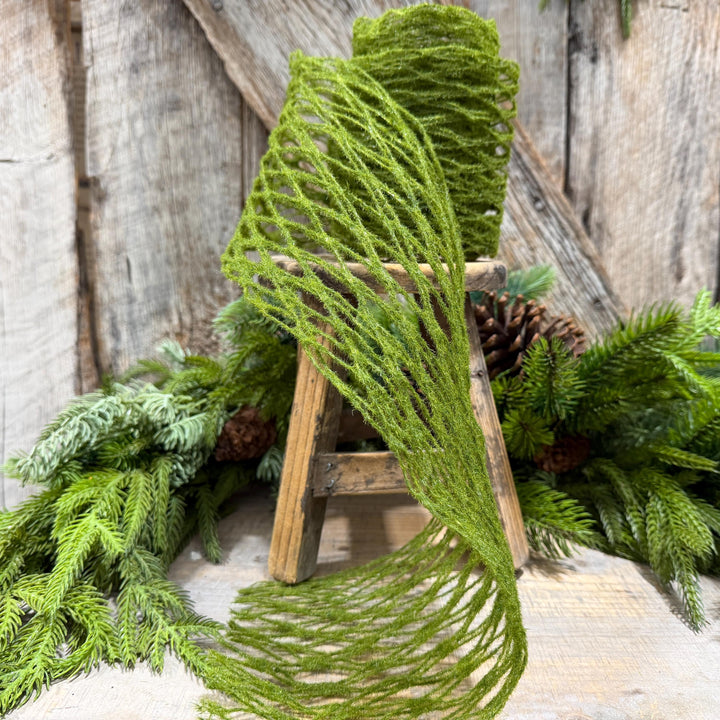 6" Moss Ribbon Garland