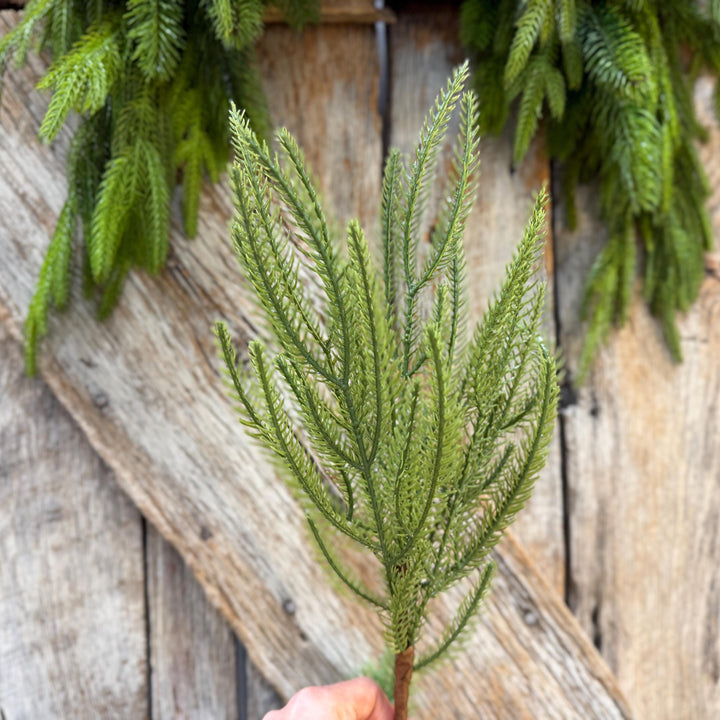 23" Norfolk Pine Plastic Pick, Christmas Greenery