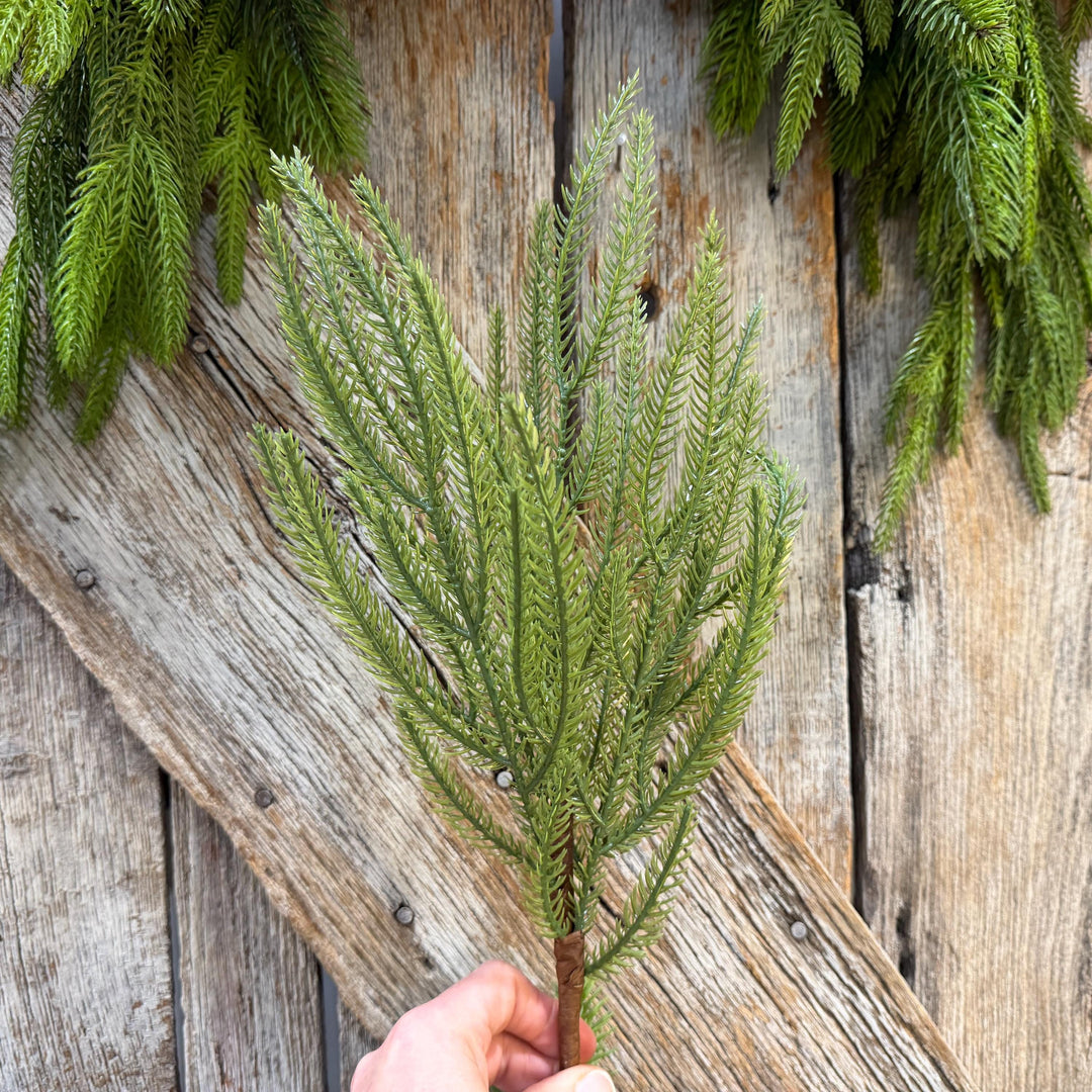 23" Norfolk Pine Plastic Pick, Christmas Greenery