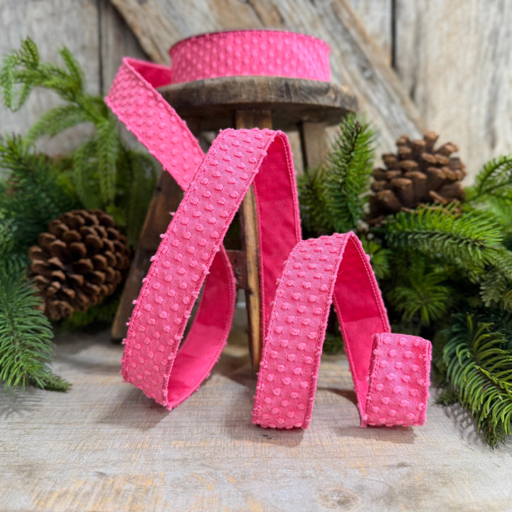 1" Pink Goosebumps Ribbon, Farrisilk Ribbon, Halloween Ribbon