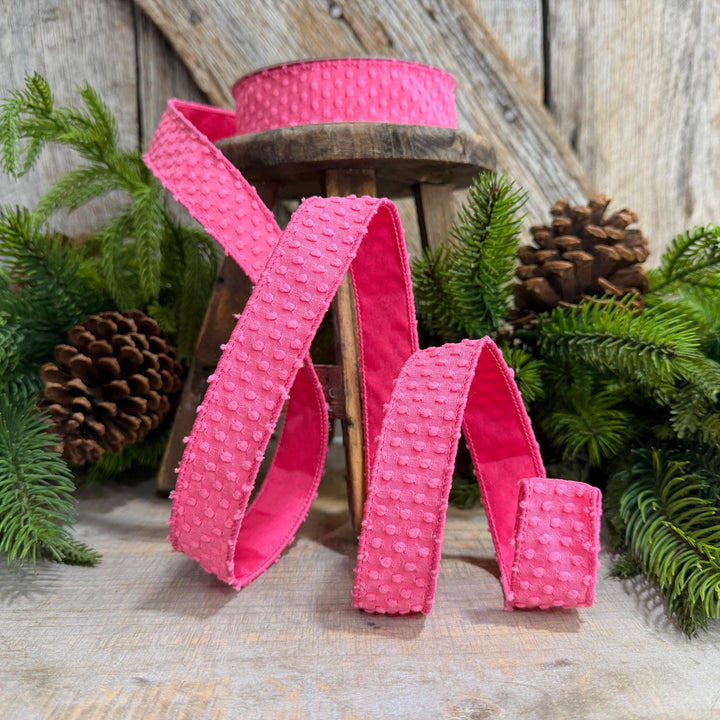 1" Pink Goosebumps Ribbon, Farrisilk Ribbon, Halloween Ribbon