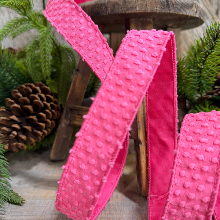1" Pink Goosebumps Ribbon, Farrisilk Ribbon, Halloween Ribbon