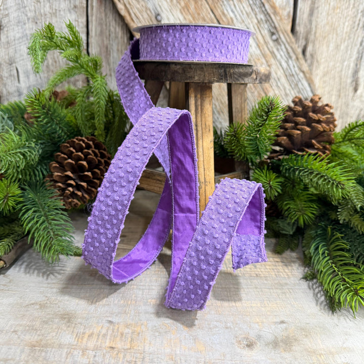 1" Purple Goosebumps Ribbon, Farrisilk Ribbon, Halloween Ribbon, HR025-27
