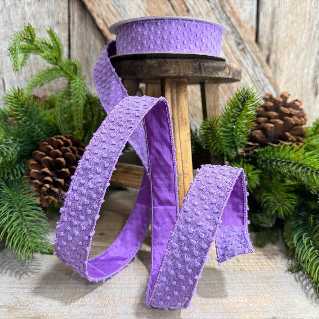 1" Purple Goosebumps Ribbon, Farrisilk Ribbon, Halloween Ribbon, HR025-27