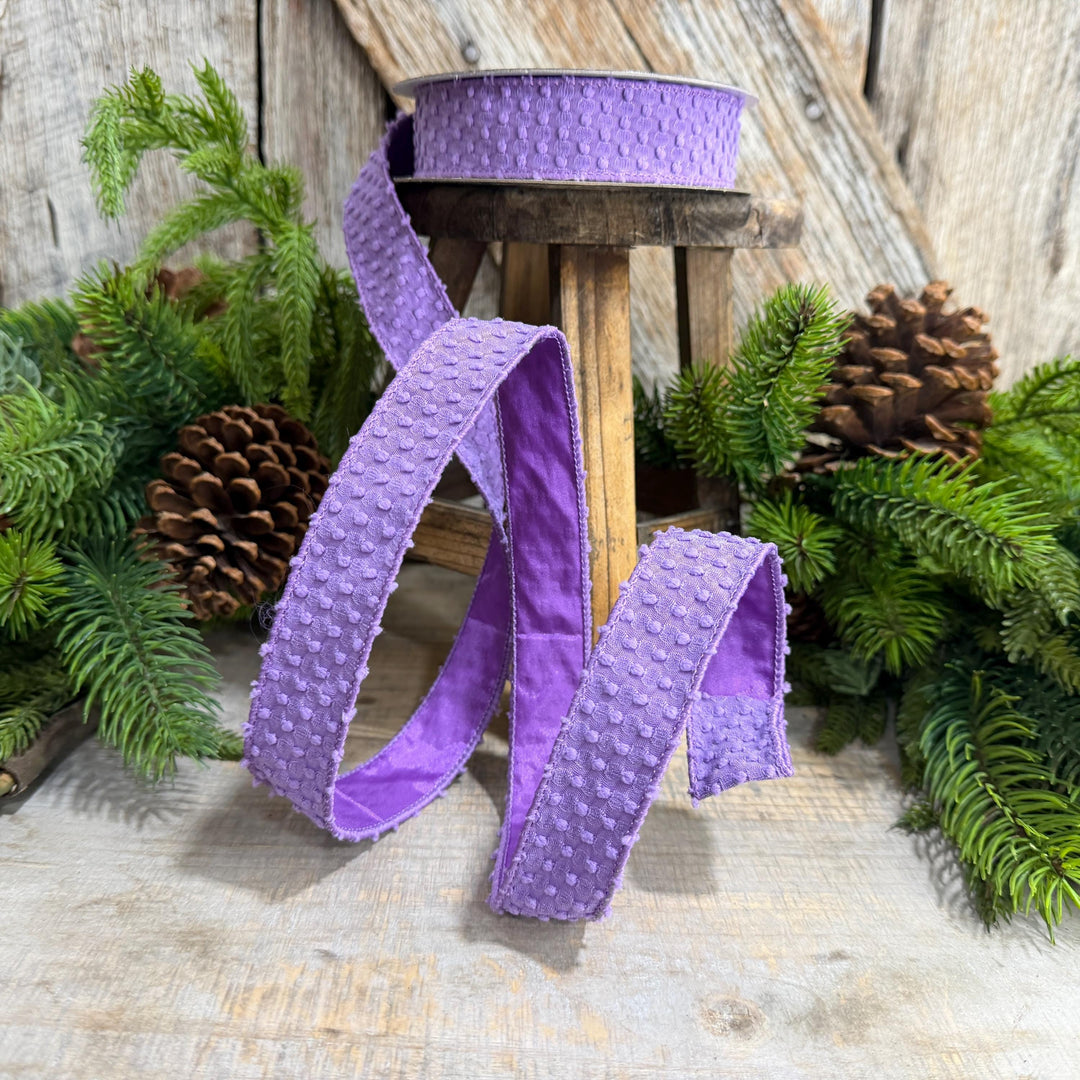 1" Purple Goosebumps Ribbon, Farrisilk Ribbon, Halloween Ribbon, HR025-27