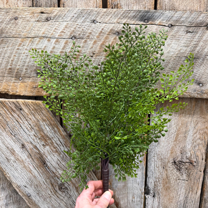 17" Maidenhair bush, Greenery Bush, Artificial Greenery, Wreath Greenery, Floral Greenery, Maidenhair Spray, Floral Supply, MTF20936