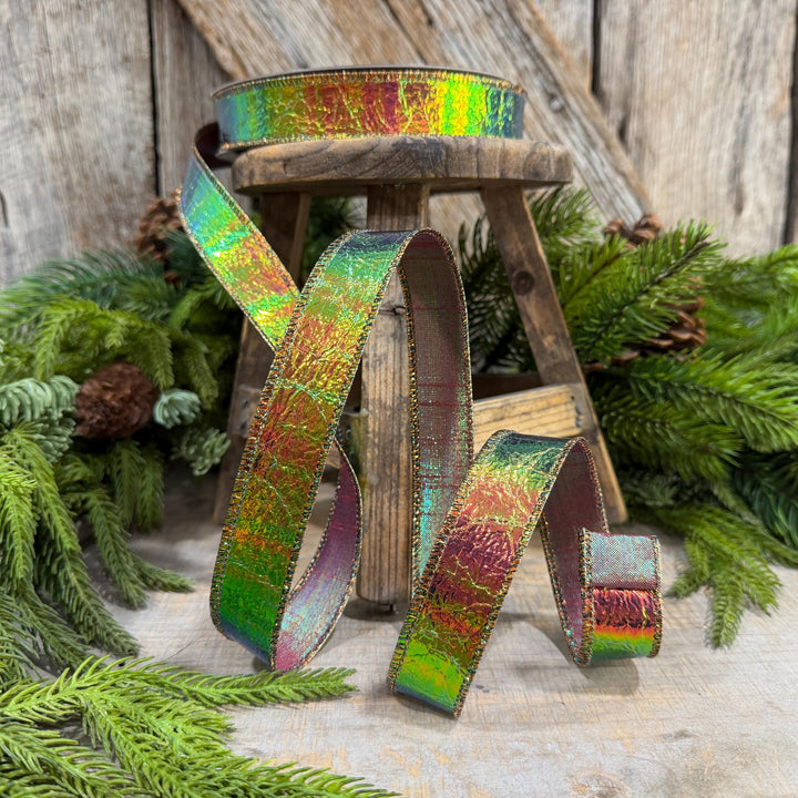 1" Electric Metallic Ribbon, Farrisilk Ribbon, Halloween Ribbon