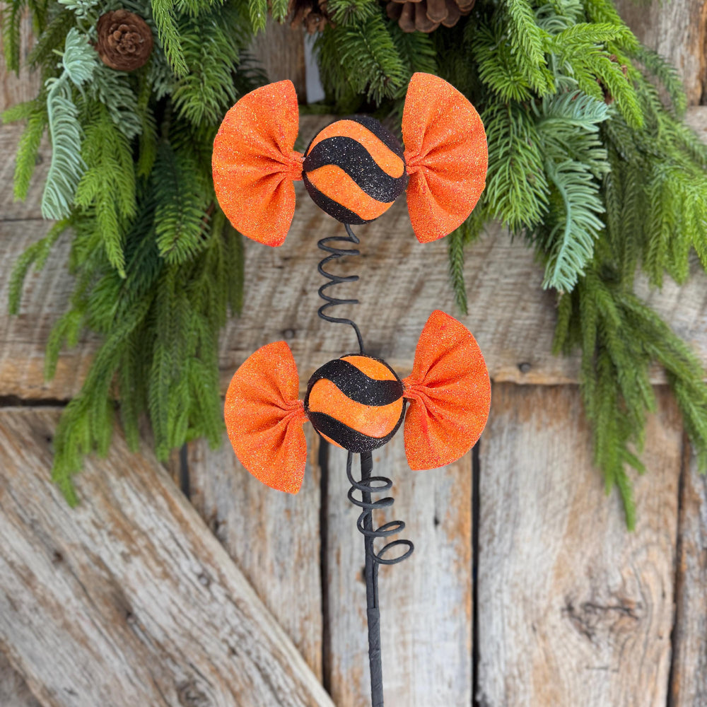 23" Orange Halloween Lollipop Spray, Halloween Floral Spray