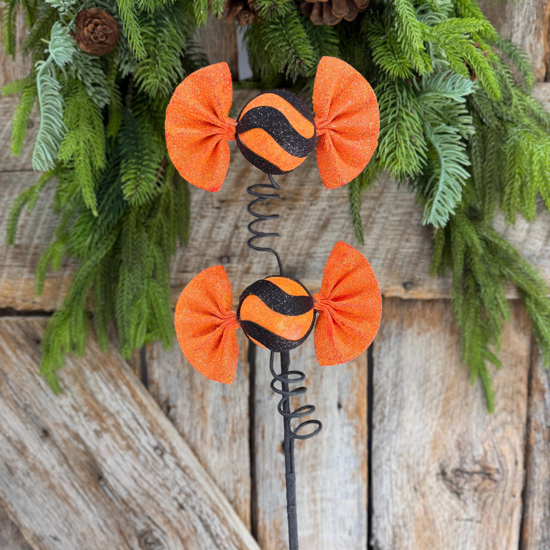 23" Orange Halloween Lollipop Spray, Halloween Floral Spray
