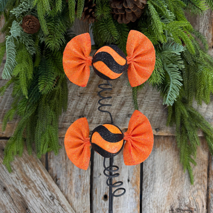 23" Orange Halloween Lollipop Spray, Halloween Floral Spray